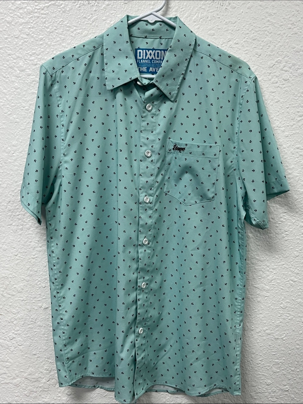 DIXXON The Avery Short-Sleeve Button-Up Shirt with Anchor Print
#1187